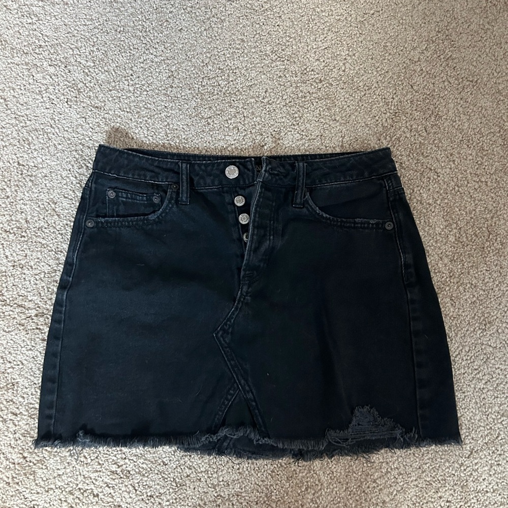 Black Denim American Eagle Mini Skirt
